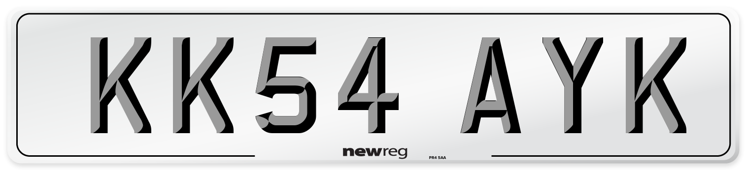 KK54 AYK Number Plate from New Reg